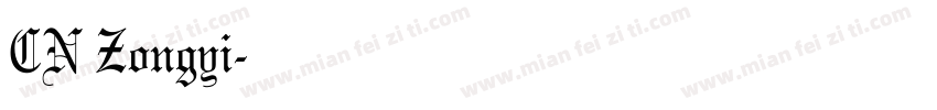 CN Zongyi字体转换